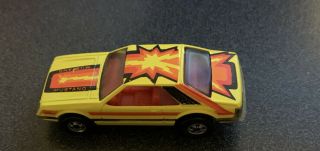 Vintage 1979 Hot Wheels Ford Mustang Turbo Yellow 2