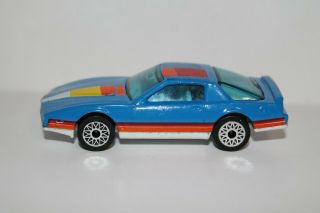 1982 Matchbox Blue Pontiac Firebird Se With Starburst Wheels 1:62 Scale