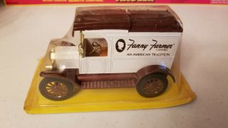Vintage Fannie Farmer Candies Ertl 1913 Ford Model T Van Coin Bank Die - Cast