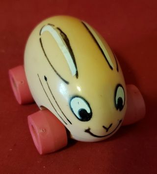 Vintage Tonka Giggler Weebles Egg Car Pink Bunny Rabbit
