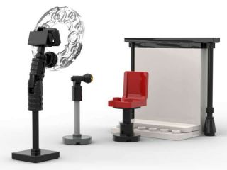 Lego Ring Light & Backdrop Photo Studio Camera Microphone Vlog Mic Podcast Led