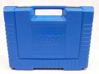 Lego Vintage 1985 Blue Hard Plastic Carrying Case Storage Box Portable Play