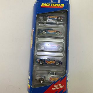 Blue Race Team Iii 5 - Car Set - Hot Wheels Gift Pack