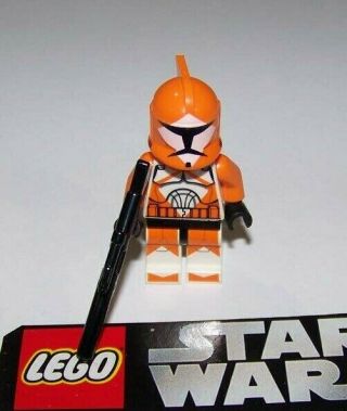 Lego Star Wars 7913 - Orange Bomb Squad Clone Trooper W/rifle - Prestine