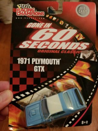 1971 Plymouth Gtx Blue Gone In 60 Seconds 1:64 Racing Champions