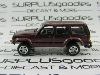 Johnny Lightning 1:64 Scale Loose Claret Red 1998 Jeep Cherokee Xj Diorama Car