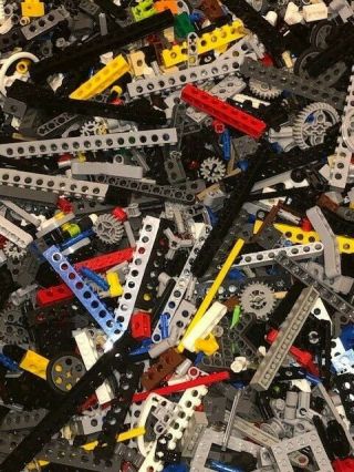Lego 125 Parts - Technic Mindstorms Rcx Nxt Beams Liftarms Pins Gears Axles Pins