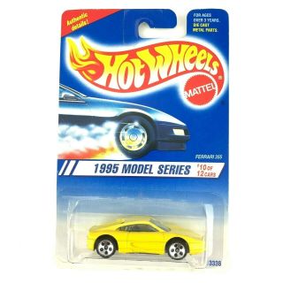 Hot Wheels 1995 Models Series Ferrari 355 Car Yellow 10 Die Cast 1/64 0910