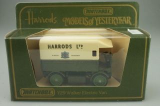 Matchbox Models of Yesteryear Y - 29 Walker Electric Van Harrods Ltd.  Signage TB92 2