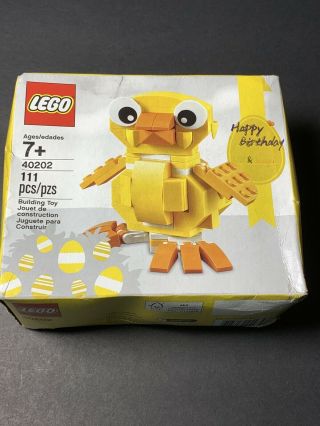 Lego Retired Easter Chick 40202 Complete Set (happy Birthday On Box) G3