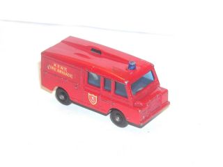 Vintage Matchbox Lesney 57 Land Rover Fire Truck Yellow Light Special