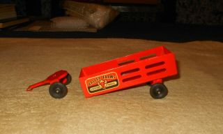 Vintage Wyandotte Valley Farms Pressed Steel Trailer & Hitch Old Toy Truck