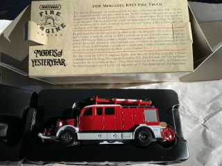 Matchbox Yfe07 Yesteryear 1938 Mercedes Ks15 Fire Truck 1993 Issue 1/43