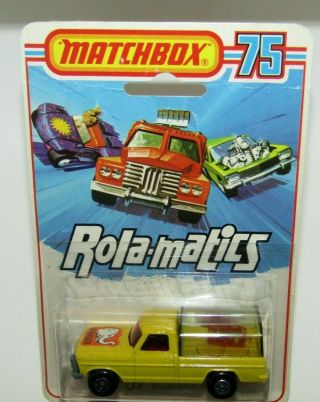 Matchbox Superfast No 57 Wild Life Truck Yellow Canopy Rolamatics Blister Mib