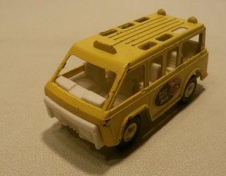 ☆ Tootsie Tough Toys Diecast 1970 Buzy Bee Bus Van Vintage Cars Yellow F/s