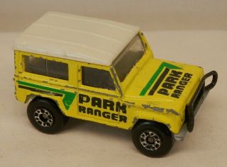 Matchbox Land Rover 90 Ninety Yellow Park Ranger Delivery 1:62 Scale