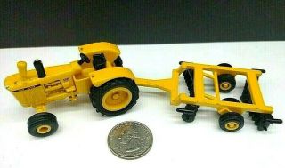 Vintage 1997 Ertl John Deere Tractor With Disk Yellow Metal Farm Toy 5020