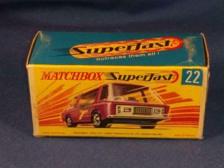 1970 Matchbox Lesney Superfast 22,  Freeman Inter City Commuter,  Box Only