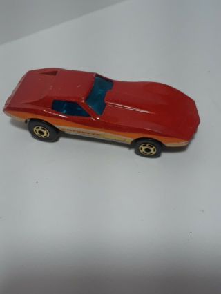 Vintage Hot Wheels Corvette Stingray Mattel 1980 Red With Stripes