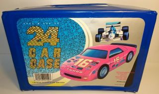 Vintage Tara 24 Toy Car Carry Case With 1 Tray Blue Style No.  20150 Usa Case