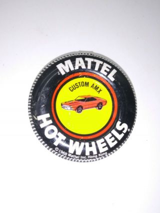 Vintage Mattel Hot Wheels Redline Button 1968 Custom Amx