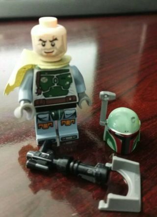 Star Wars Lego Minifigure Boba Fett Bounty Hunter,  Blaster,  Cape