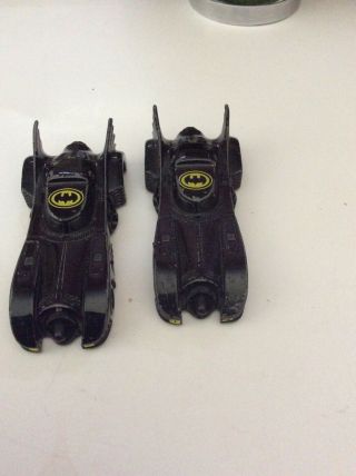 Vintage 1989 Ertl Batman Batmobile Die Cast Metal 1:64 Scale Set Of 2