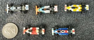 Set of 5 Vintage Micro Machines Formula Racers Galoob 1987 Race Cars 2