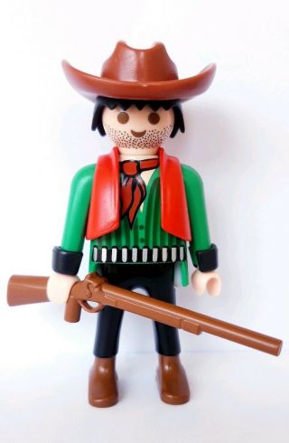 Playmobil Cowboy Gilet Farwest Western Bandit Outlaw Stetson Fusil Usa Custom