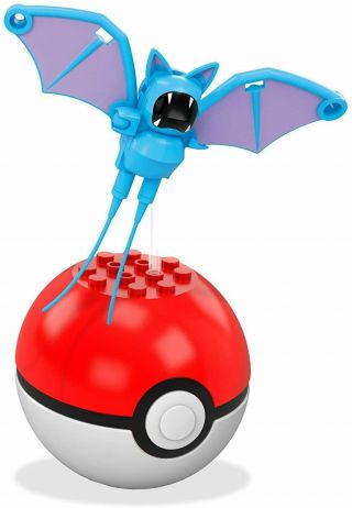 Pokeman Zubat Poke Ball Mega Construx Figure Set