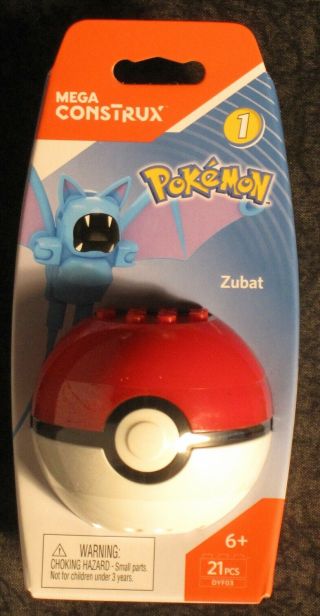 Pokeman Zubat Poke Ball Mega Construx Figure Set 2