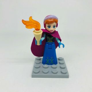 Lego Disney Frozen Anna Minifigure From 41062 With Torch And Cape