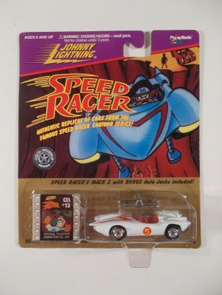 Johnny Lightning 1/64 Speed Racer Mach 5 With Auto Jacks And Cel 13
