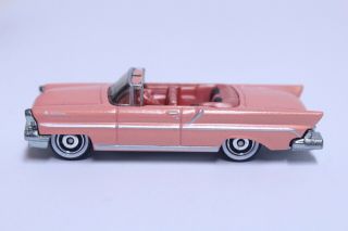 Matchbox 1957 Lincoln Premiere Convertible Pink W/ Metal Base