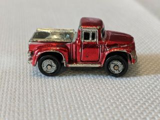 Vintage 1989 Galoob Micro Machine Pick Up Truck Chrome Silver Red