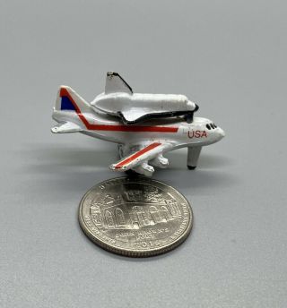 Micro Machines Boeing 747 Mini Nasa Aircraft W/shuttle Transport,  1987 Galoob