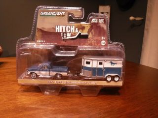 Greenlight Hitch And Tow 1972 Ford F - 100 And Horse Trailer