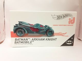 Hot Wheels Id Arkham Knight Batmobile Batman Series 1 4/5 Lt.  Blue Gently