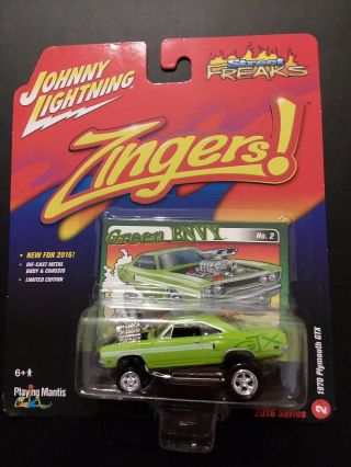 Johnny Lightning Limited Edition Street Freaks Zingers 1970 Plymouth Gtx Green