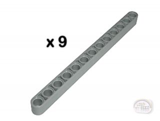 Lego Technic - 9 X Studless Beams - 15l - Lbg - Liftarms - - (nxt,  Ev3)