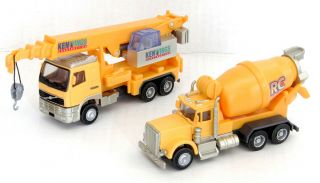 Ken Toys Construction Equipment - Crane & Cement Mixer - Vintage