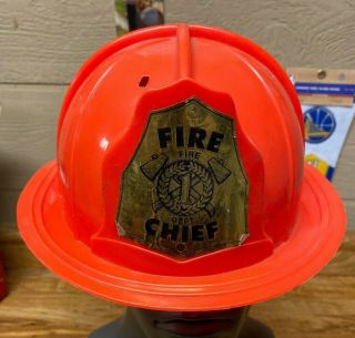 Vintage Processed Plastic Tim Mee Fire Toy Chief Fighter Hat 2400 Usa
