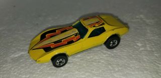 Vintage Hot Wheels 1979 Chevy Corvette Stingray - Yellow Black - Wall Die - Cast Car