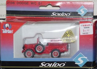 Solido 2136 1/43 Vosges Fire Department Dodge Wc 51