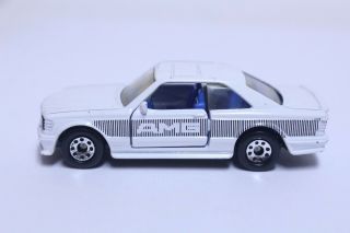 Matchbox Mercedes Benz 500 Sec White W/ Silver Stripes & Blue Interior