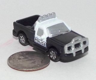 Small Mini Hot Wheels Police Pickup Truck In Black And White