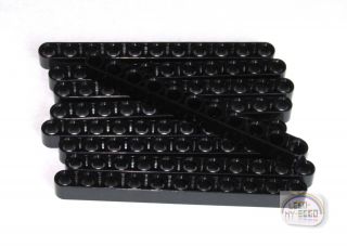 Lego Technic - 9 X Studless Beams - 11l - Liftarms - - Black - (nxt,  Ev3)