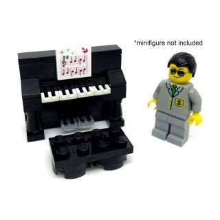 LEGO Upright Piano with Music Sheet and Stool 3