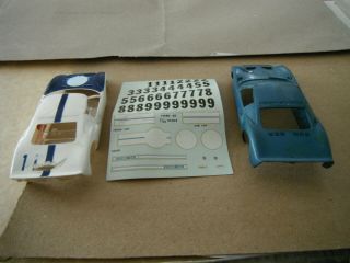 Cox And Monogram Ford Gt 40 1/32 Slot Car Bodies And Cox Decals