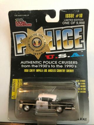 1/64 Racing Champions Police 1958 Chevrolet Impala Los Angeles County Sheriff